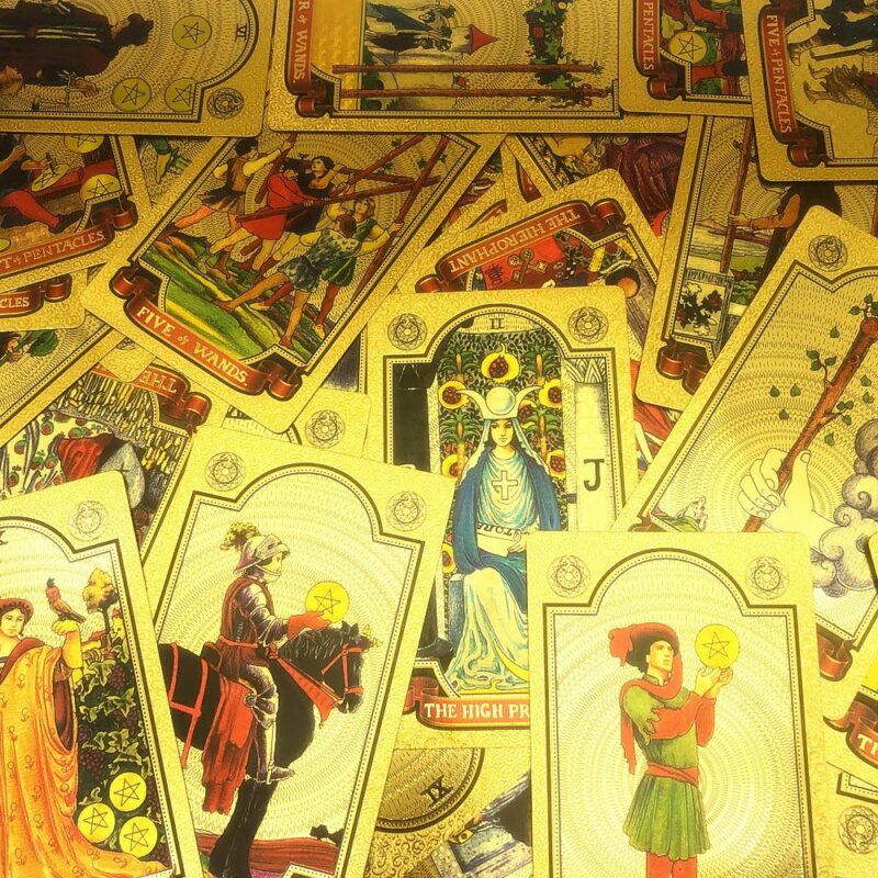 Tarot Divinatoire Universel Rider Waite Smith Dore a la Feuille dOr 1 | Esoteria.shop