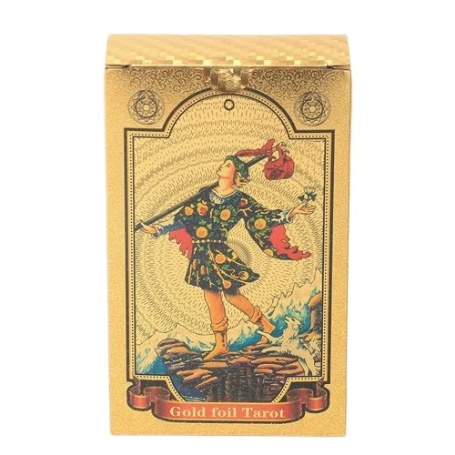 Tarot Divinatoire Universel Rider Waite Smith Doré à la Feuille d'Or - Face