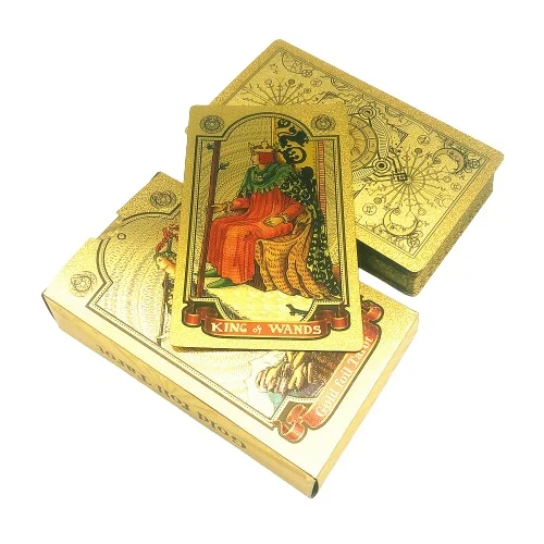 Tarot Divinatoire Universel Rider Waite Smith Doré à la Feuille d'Or - King of Wands