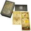 Tarot Divinatoire Universel Rider Waite Smith Doré à la Feuille d'Or - Pack premium