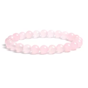 Bracelet de Perles de Quartz Rose